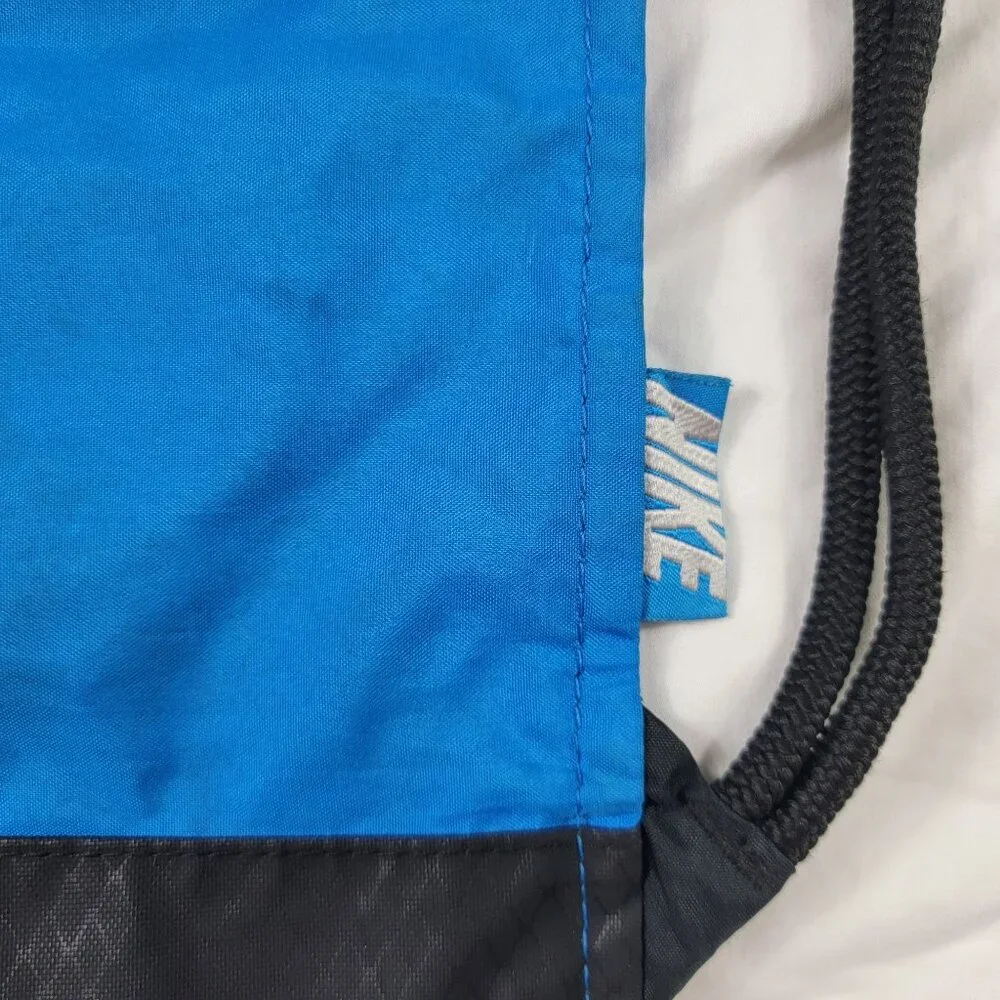 Nike Vapor Blue Black Drawstring Cinch Backpack Bag Training Travel Gym Casual